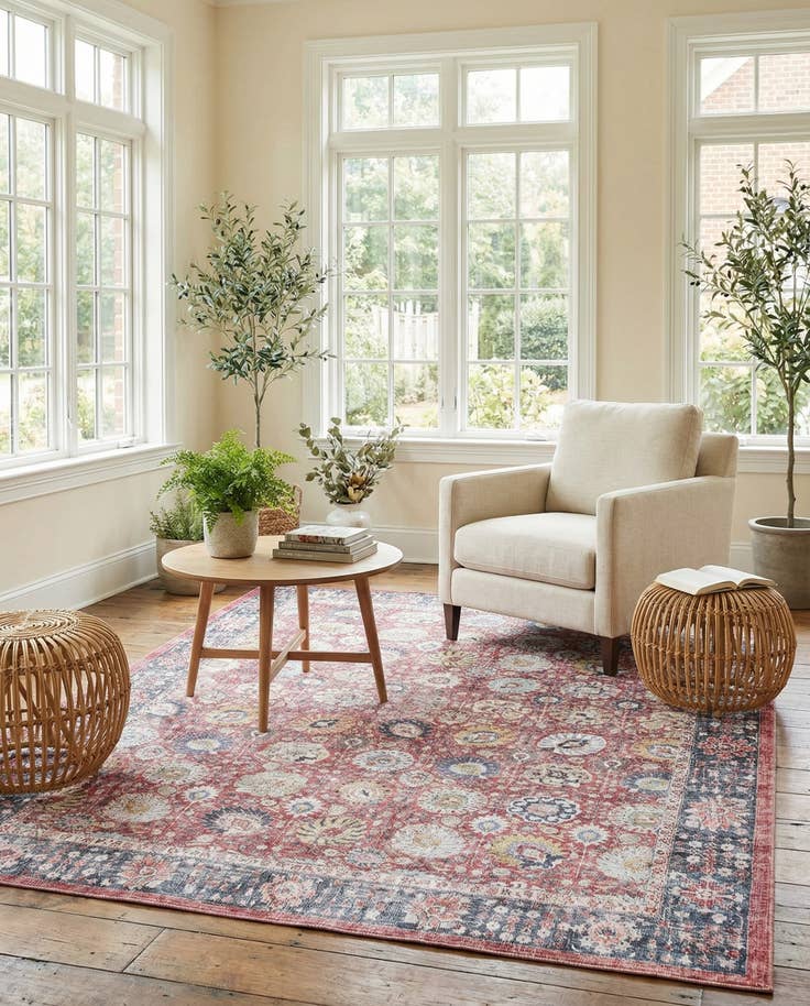 Detail image of 7' 10 x 10' Washable Timeless Rug