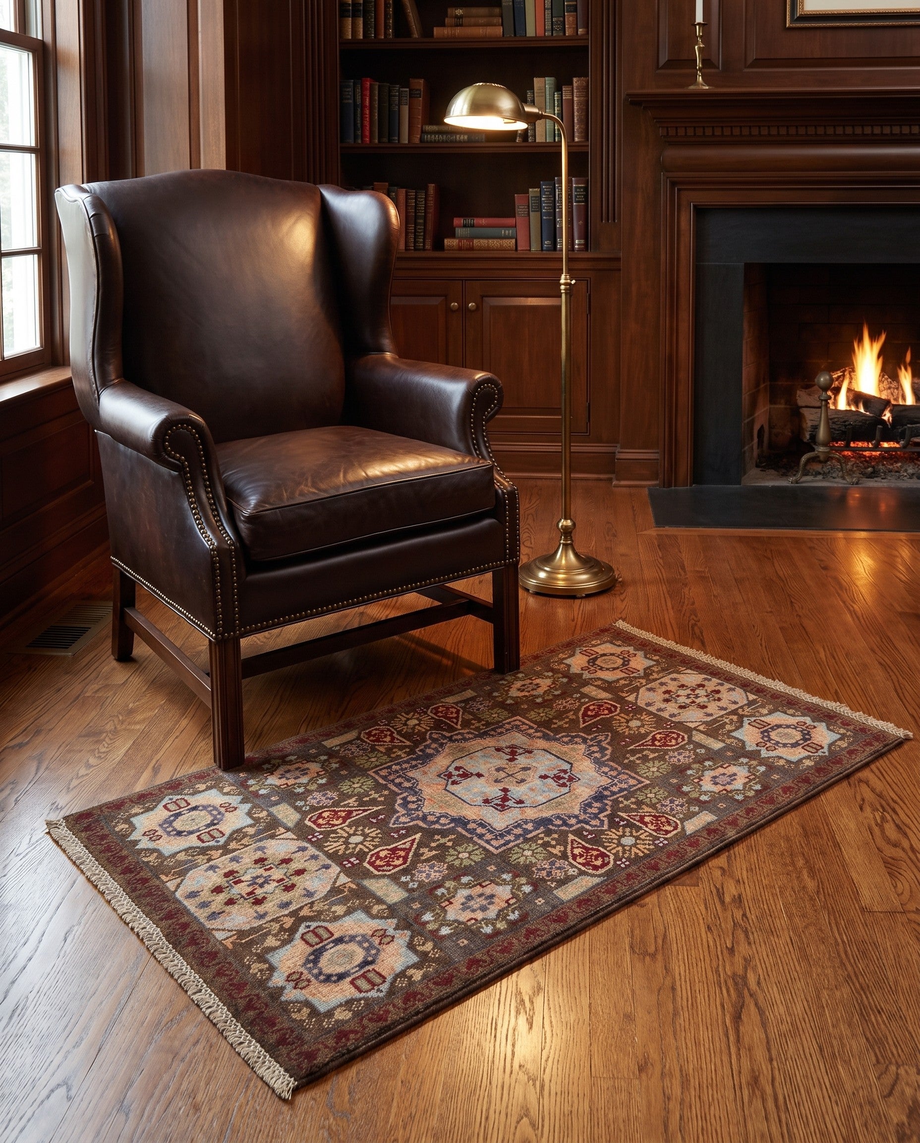 2' x 3' 5 Hand Knotted Mamluk Ziegler Rug