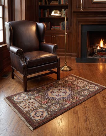 2' x 3' 5 Hand Knotted Mamluk Ziegler Rug