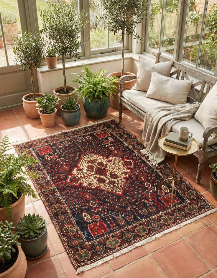 Detail image of 4' 5 x 6' 4 Afshar Rug