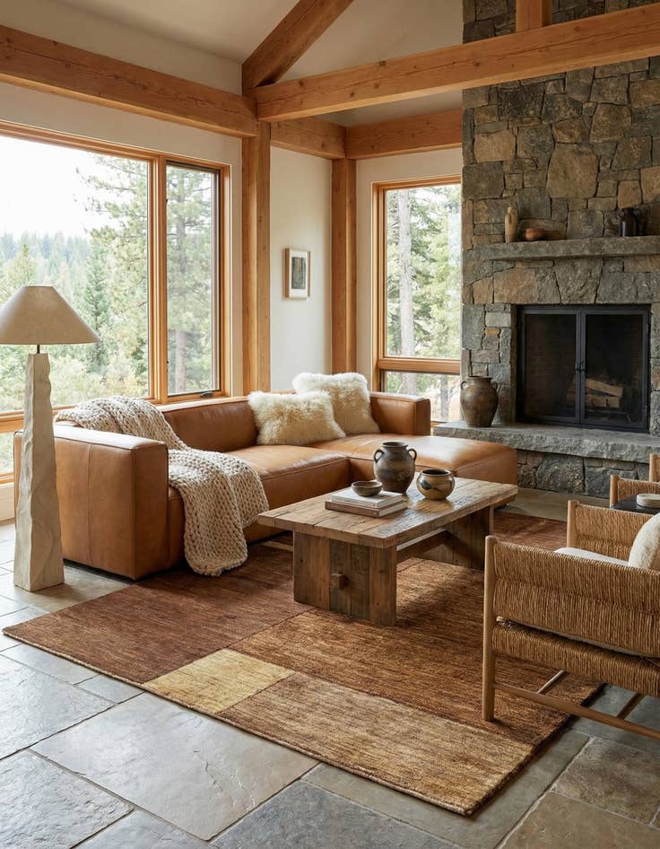 Detail image of  5' x 6' 4 Juma Wool Rug