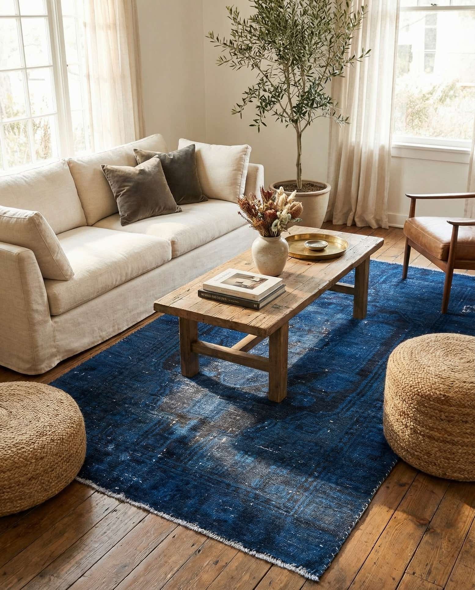 3' 8 x 6' 8 Hand Knotted Ultra Vintage Persian Wool Rug