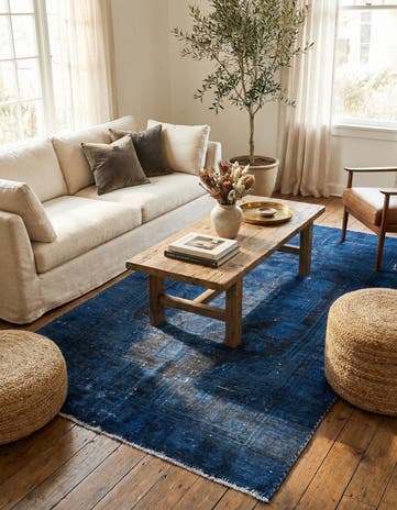 3' 8 x 6' 8 Hand Knotted Ultra Vintage Persian Wool Rug