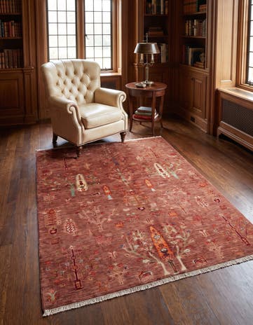 5' 1 x 6' 7 Hand Knotted Ariana Ziegler Rug
