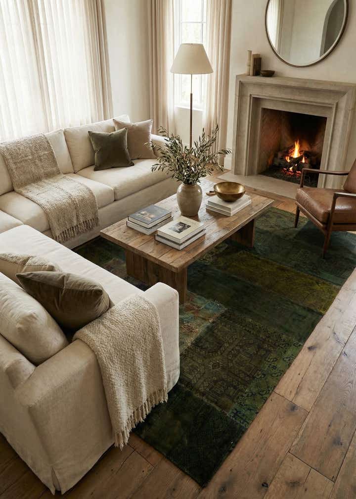 6' 2 x 8' 1 Hand Knotted Ultra Vintage Persian Wool Rug