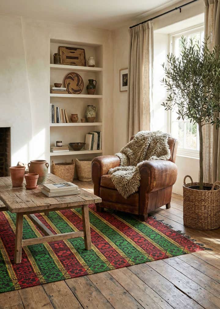 5' 5 x 8' 2 Hand Woven Moroccan Wool Rug