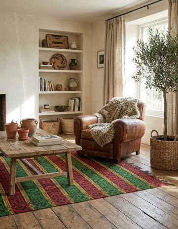 5' 5 x 8' 2 Hand Woven Moroccan Wool Rug
