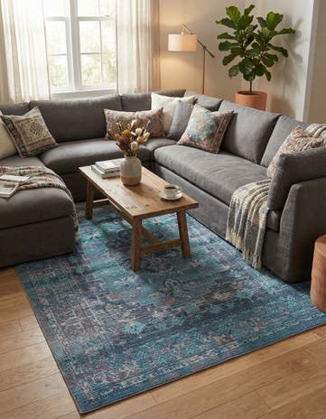 5' 3 x 7' 7 Washable Timeless Rug