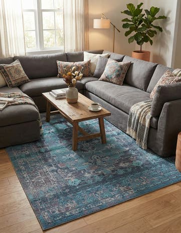 5' 3 x 7' 7 Washable Timeless Rug