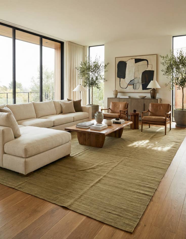 Detail image of 13' 9 x 19' 10  Hand Woven Kilim Modern Wool Rug