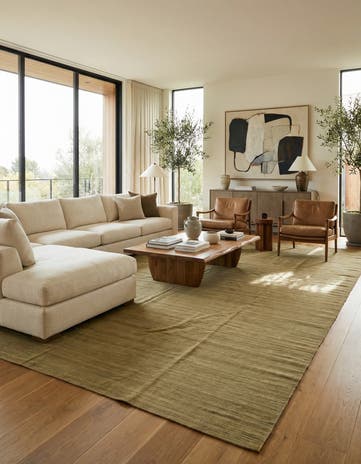 13' 9 x 19' 10 Hand Woven Kilim Modern Wool Rug