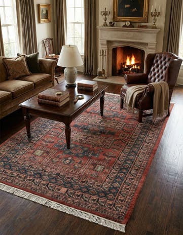 4' 5 x 6' 5 Hand Knotted Bokhara Wool Rug