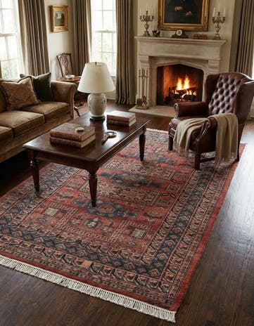 4' 5 x 6' 5 Hand Knotted Bokhara Wool Rug