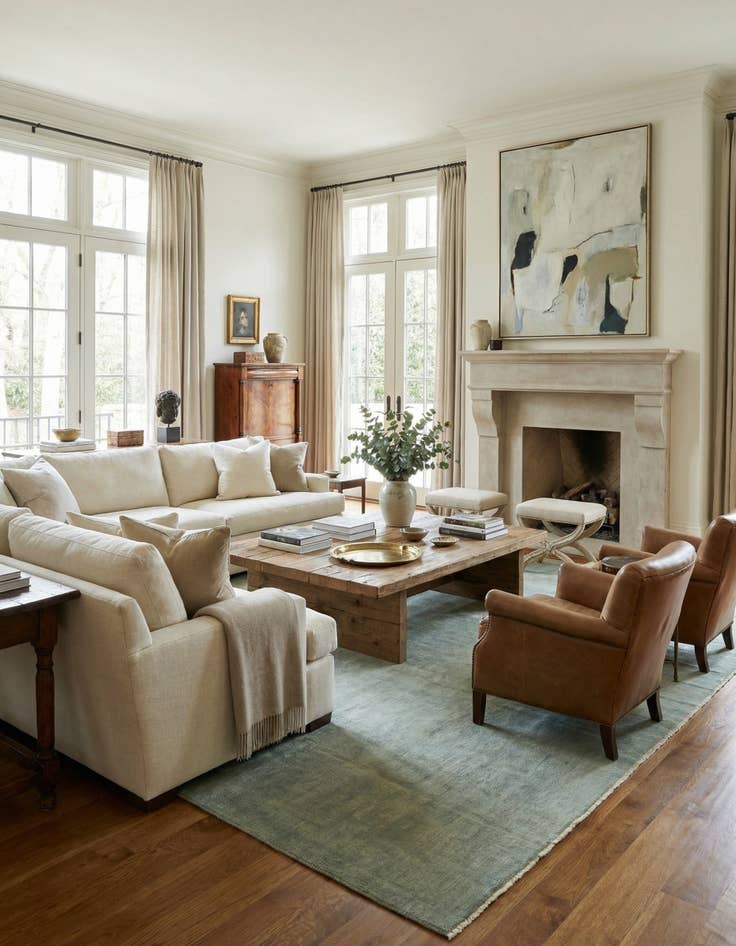 Detail image of  10' x 13'  Hand Knotted Oushak Wool Rug