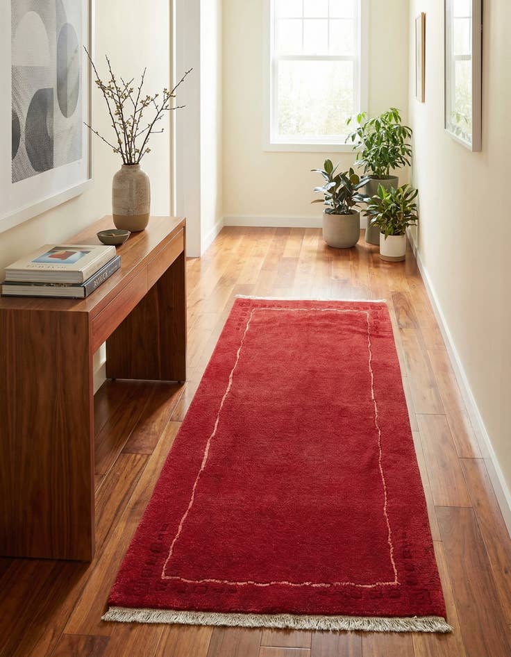 Detail image of  2' 4 x 4' 7  Hand Knotted Nepal Runner Rug