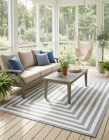 5' 3 x 8' Easy-Clean Eco Verse Washable Indoor / Outdoor Rug
