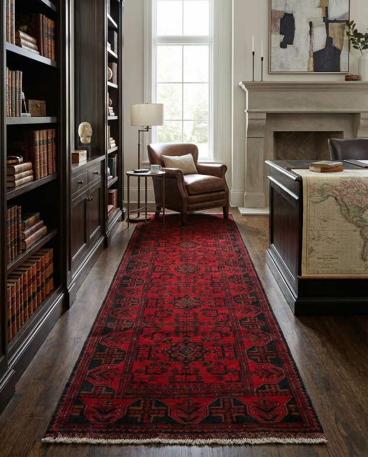 2' 10 x 9' 7 Hand Knotted Khal Mohammadi Wool Runner Rug