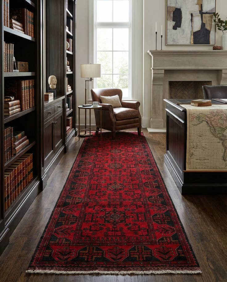 Detail image of 2' 10 x 9' 7 Hand Knotted Khal Mohammadi Wool Runner Rug