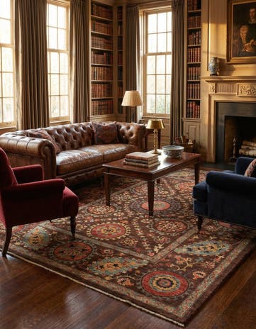 6' 9 x 8' 9 Hand Knotted Ariana Ziegler Oriental Rug