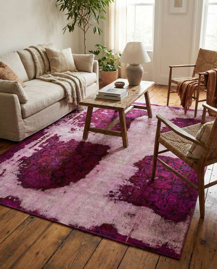 6' 2 x 7' 10 Hand Knotted Ultra Vintage Persian Wool Rug