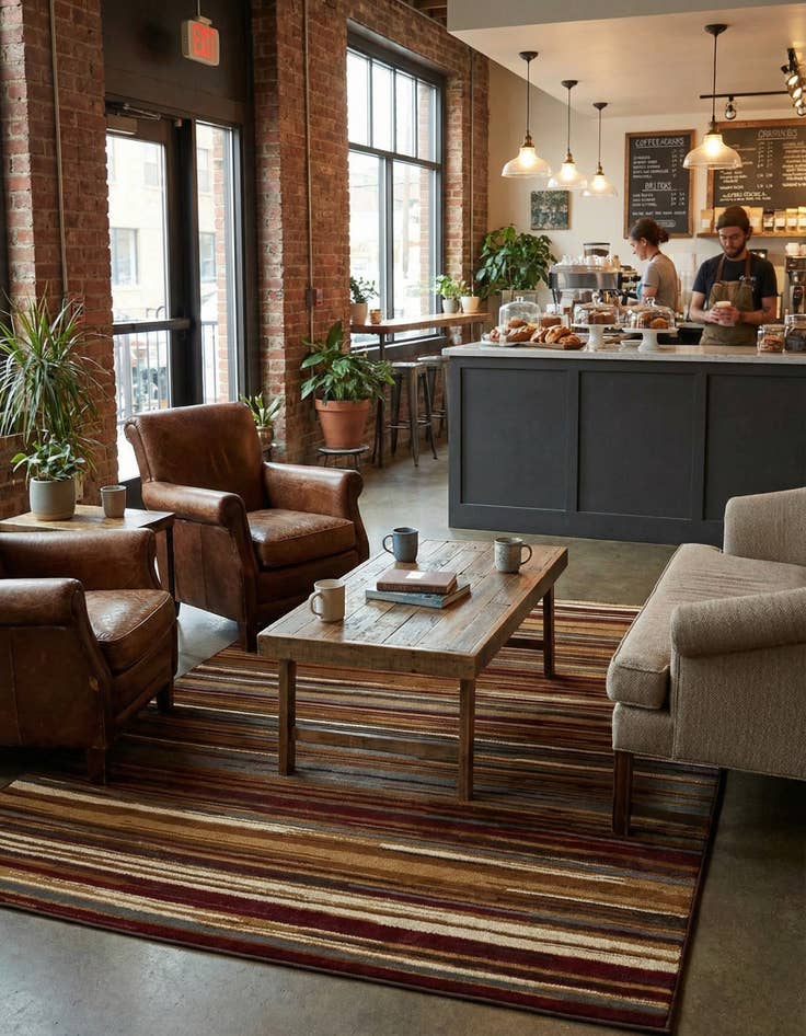 Detail image of 5' 3 x 7' Coffee Shop Rug