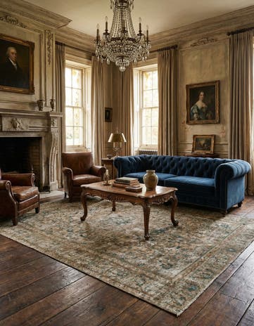 6' x 8' 7 Hand Knotted Ultra Vintage Wool Rug