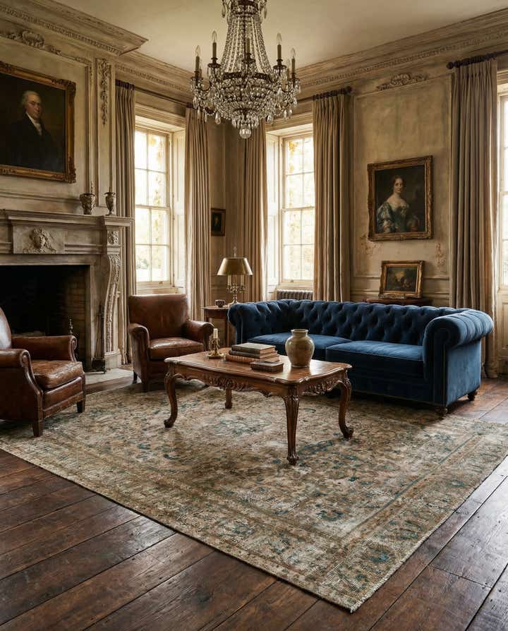 6' x 8' 7 Hand Knotted Ultra Vintage Wool Rug