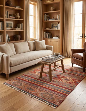4' 11 x 6' 3 Hand Knotted Ariana Ziegler Rug