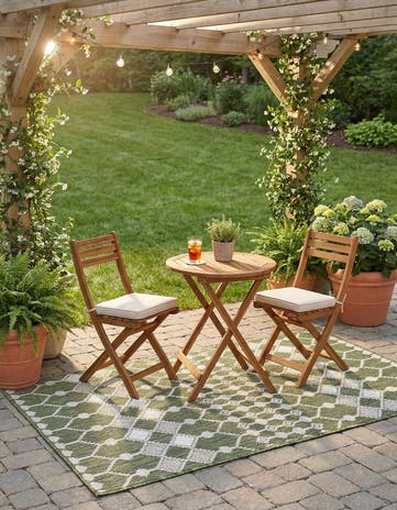 3' x 5' 3 Easy-Clean Lattice Indoor / Outdoor Rug
