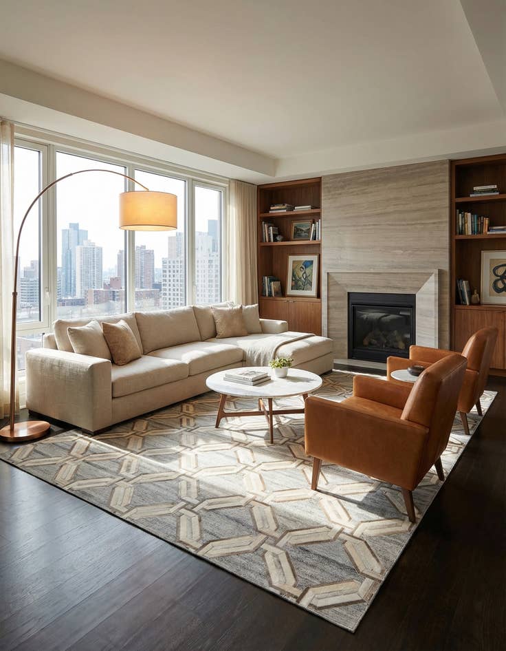 Detail image of  5' 4 x 8' Cowhide Rug