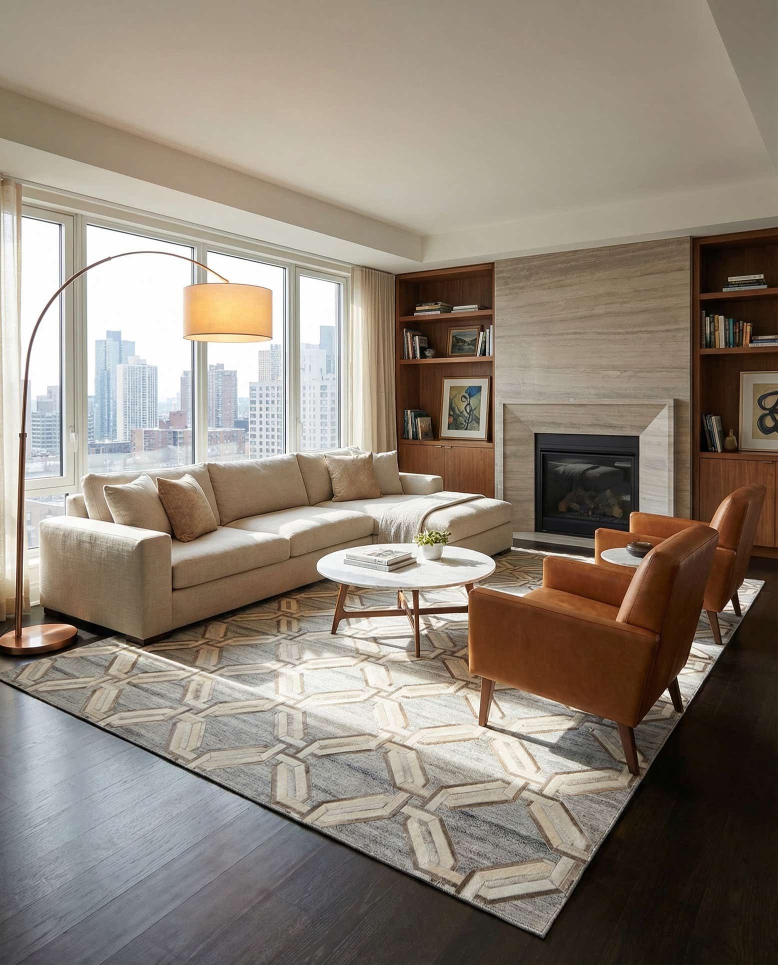 5' 4 x 8' Cowhide Rug