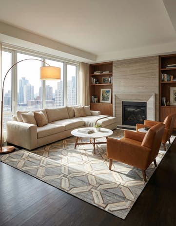 5' 4 x 8' Cowhide Rug