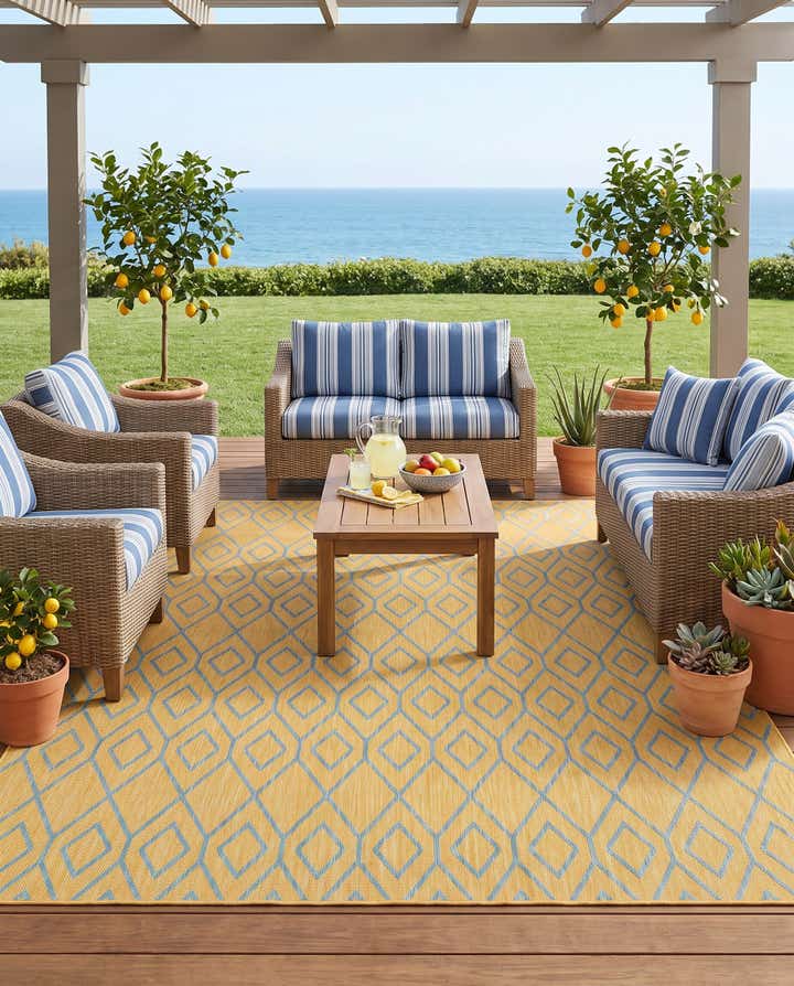 7' 10 x 10' Easy-Clean Jill Zarin Turks and Caicos Indoor / Outdoor Rug
