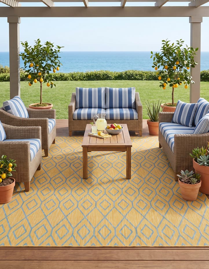 7' 10 x 10' Easy-Clean Jill Zarin Turks and Ca...