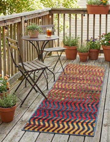 2' x 5' Easy-Clean Modern Indoor / Outdoor Runner Rug
