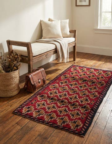 2' 10 x 4' 7 Hand Knotted Balouch Persian Wool Rug