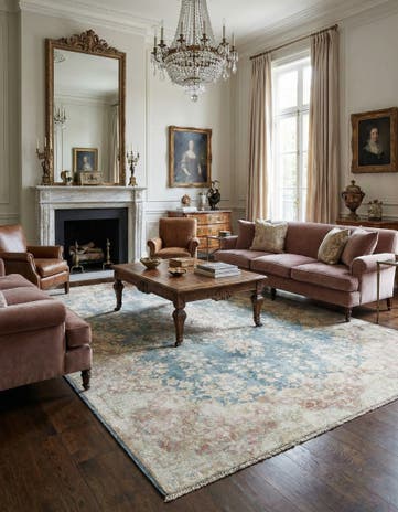 6' 7 x 9' 5 Vintage Royal Wool Rug
