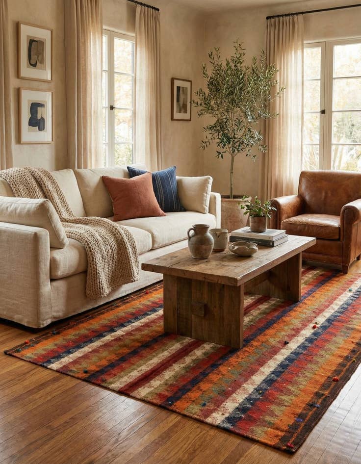 Detail image of 4' 2 x 5' 9 Jajim Rug