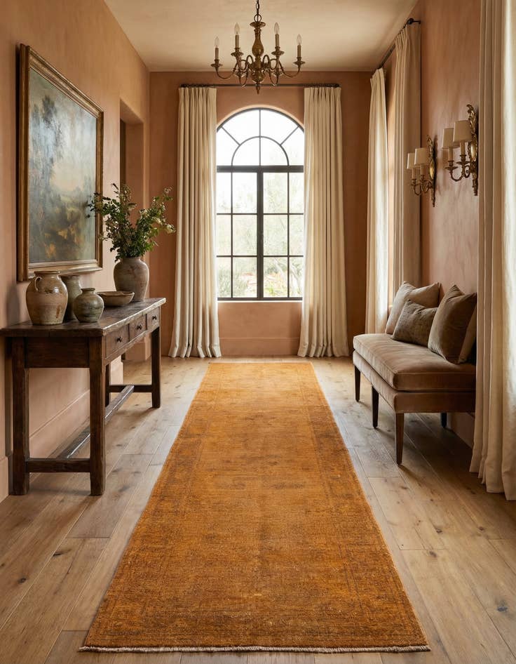 Detail image of  2' 5 x 9' 10  Hand Knotted Peshawar Ziegler Runner Rug