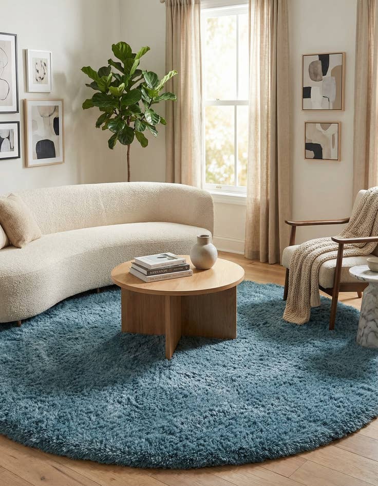 Detail image of 8' x 8' Infinity Shag Round Rug