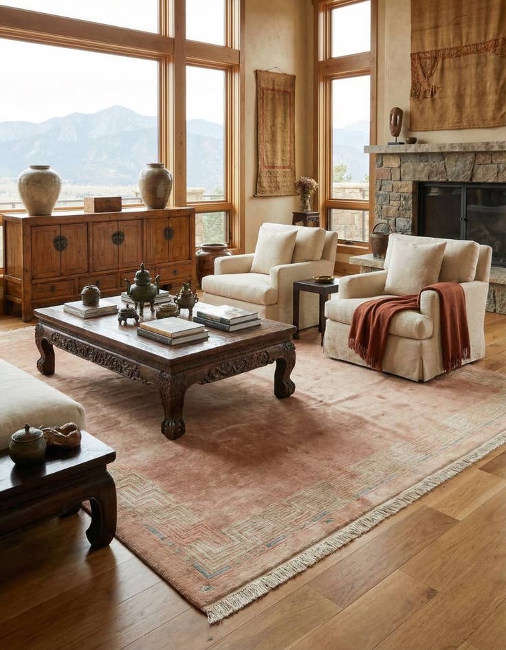 Detail image of 9' 10 x 13' 1  Hand Knotted Tibet Wool Rug