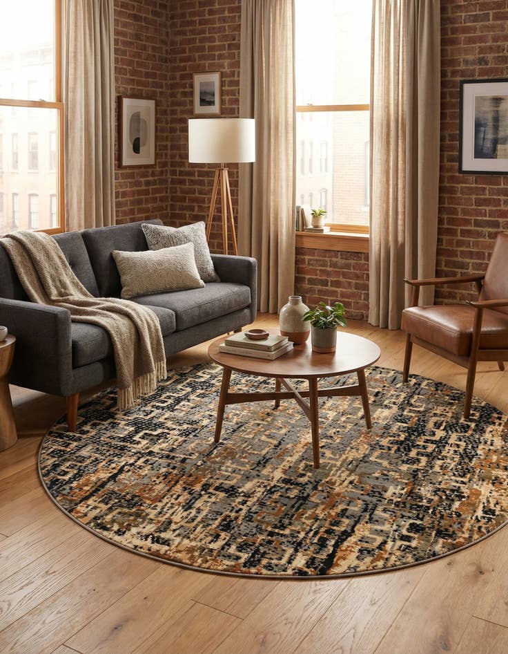 Detail image of 7' x 7' Saturn Round Rug