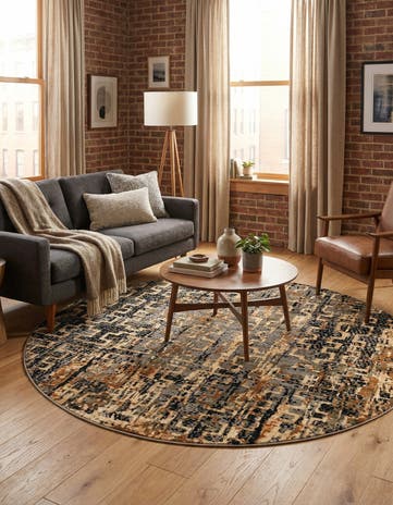 7' x 7' Saturn Round Rug