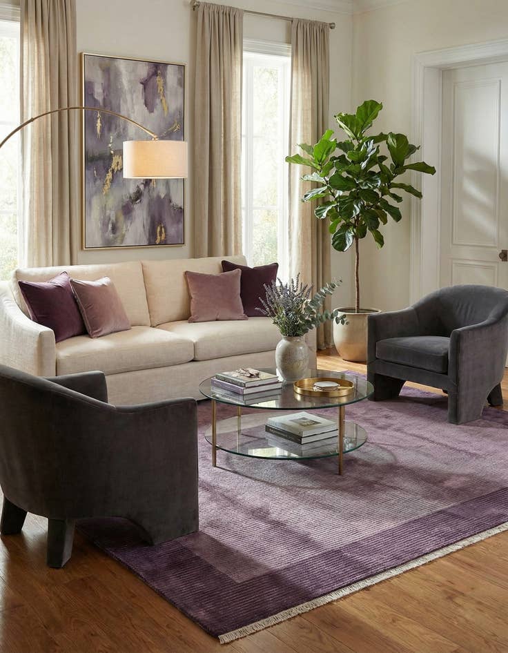 Detail image of 6' 6 x 9' 11  Hand Knotted Darya Wool Rug