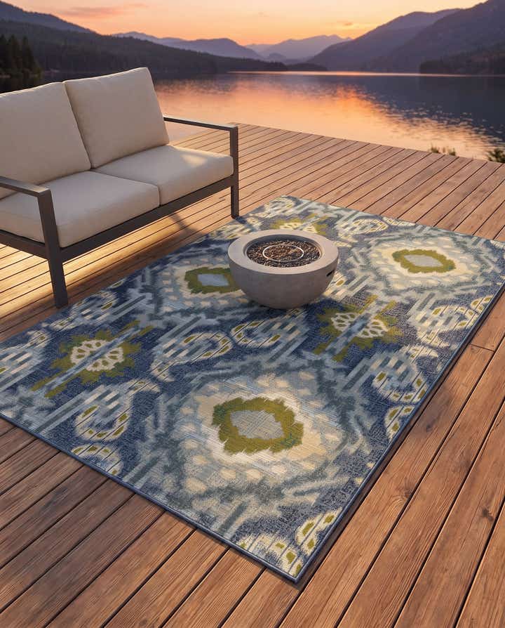 5' 3 x 8' Easy-Clean Modern Indoor / Outdoor Rug