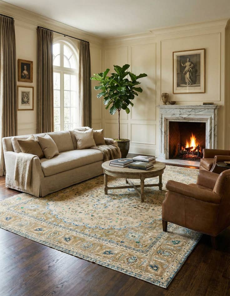 Detail image of 9' 6 x 12' 4  Hand Knotted Ultra Vintage Persian Wool Rug