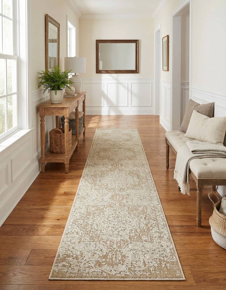 Detail image of 2' 7 x 12' Easy-Clean Traditional Indoor / Outdoor Runner Rug