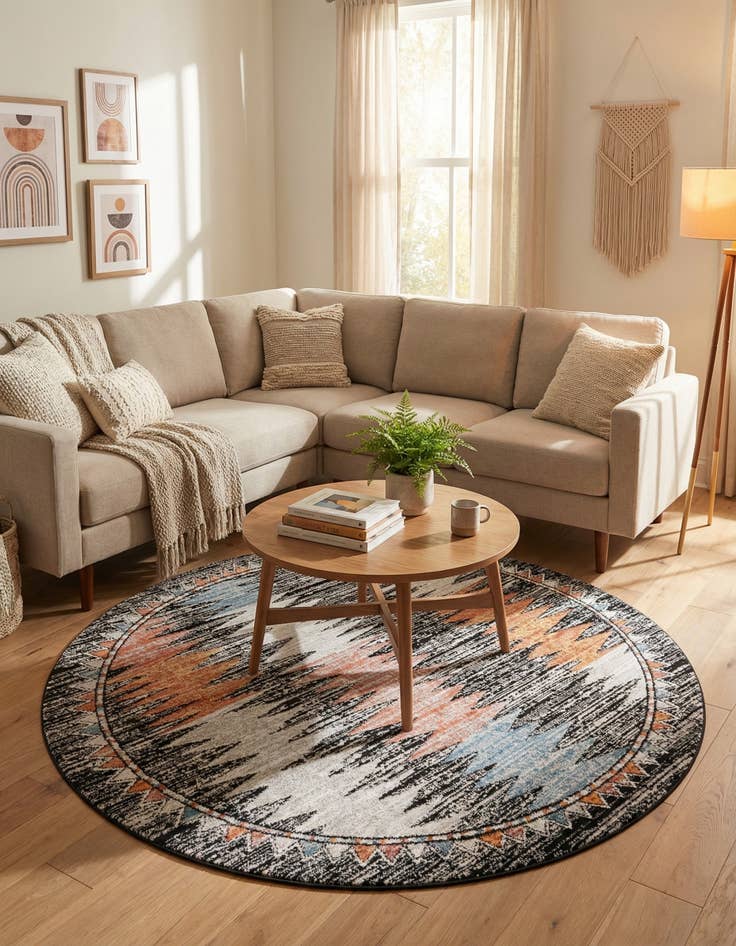 Detail image of 7' x 7' Aramis Round Rug