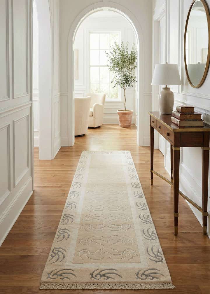 2' 8 x 9' 9 Hand Knotted Darya Wool Runner Rug