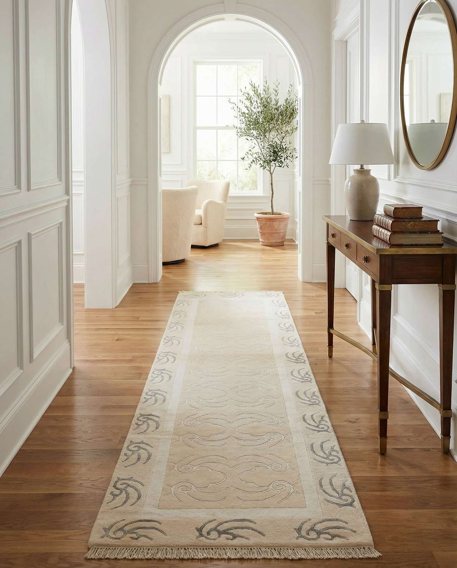 2' 8 x 9' 9 Hand Knotted Darya Wool Runner Rug